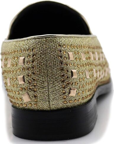 SPK11 Men's Vintage Fashion Rhinestone Designer Dress Loafers Slip On Shoes Classic Tuxedo Dress Shoes in Saudi Arabia
