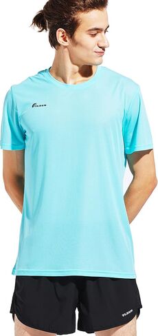TLRUN Men's Ultra Lightweight Running Shirts, Dry Fit Marathon Top Tee, Cool Short Sleeve Athletic T-Shirts in Kuwait