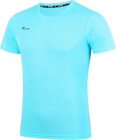 TLRUN Men's Ultra Lightweight Running Shirts, Dry Fit Marathon Top Tee, Cool Short Sleeve Athletic T-Shirts in Kuwait