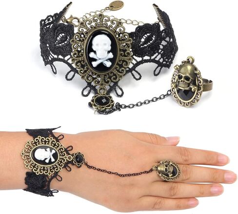 Keymall Pirate Costume Accessories 6 Pieces with Pirate Head Scarf Sash Bracelet Necklace Fake Nose Rings Pirate Hair Beads in Kuwait