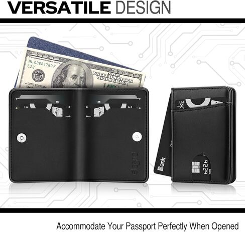 ايلاسند حامل جواز سفر، يمكن طيه الى تصميم محفظة بسيط. غطاء جواز سفر من الجلد مع بطانة حجب تقنية تحديد الهوية بموجات الراديو، اسود، حامل جواز سفر قابل للطي, أسود, حامل جواز سفر قابل للطي in Kuwait