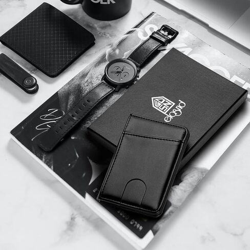 ايلاسند حامل جواز سفر، يمكن طيه الى تصميم محفظة بسيط. غطاء جواز سفر من الجلد مع بطانة حجب تقنية تحديد الهوية بموجات الراديو، اسود، حامل جواز سفر قابل للطي, أسود, حامل جواز سفر قابل للطي in Kuwait