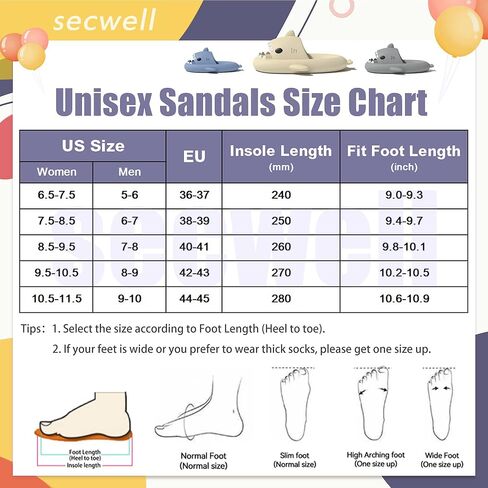 صنادل القرش من secwell Shark Slides للنساء والرجال شباشب الدش السحابية اللطيفة للصيف من مادة EVA أحذية الشاطئ المبطنة المريحة مع سلسلة مفاتيح منزلق القرش in Kuwait