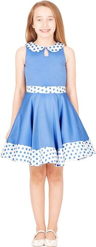 BlackButterfly Kids 'Zoey' Vintage Polka Dot 50's Girls Dress in Kuwait
