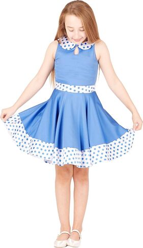 BlackButterfly Kids 'Zoey' Vintage Polka Dot 50's Girls Dress in Kuwait