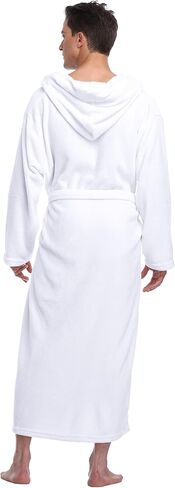 رداء حمام رجالي بغطاء للرأس من الصوف المخملي، رداء شتوي طويل دافئ وناعم، رداء سبا in Kuwait