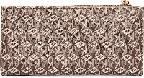 ان كلاين محفظة ثنائية الطي بشعار ايه كيه كيوب، لون بني كريمي/سرج، كريمي - بني/سادل، مقاس واحد in Kuwait