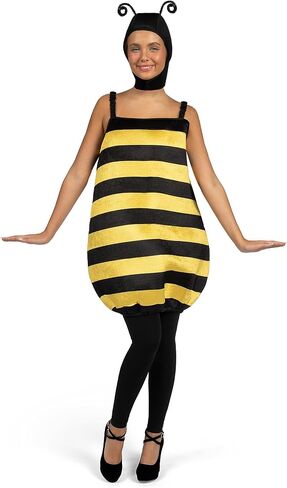 Spooktacular Creations Bumble Bee Costume for Women, Black and Yellow Bee One-Piece Hood Costume in Saudi Arabia