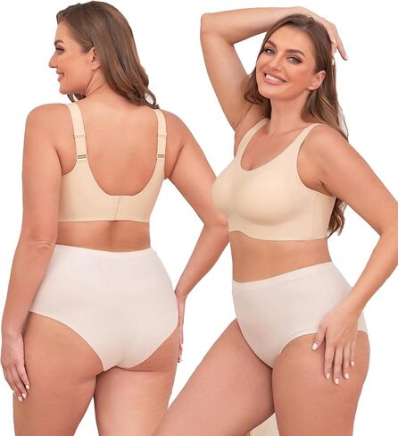 PRETTYWELL حمالات الصدر للنساء بدون سلك داخلي مبطن حمالة صدر لاسلكية سلسة مريحة تي شيرت حمالة صدر رفع للنساء مع دعم in Kuwait