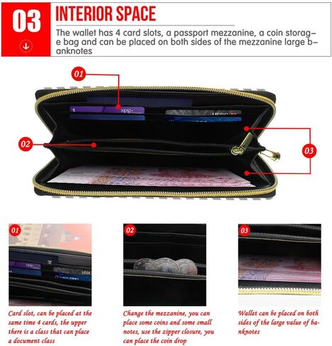HUGS IDEA Women's Long Wallet Christmas Snowman Pattern Large Capacity Pu Leather Purse Clutch Bag Card Holder in Saudi Arabia