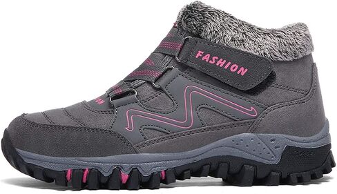 MAIZUN Womens Snow Boots Anti-slip Fur Lined Ankle Booties Warm Slip On Walking Winter Boots Outdoor Hiking Sneakers. in Kuwait