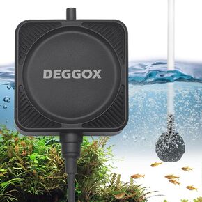 DEGGOX Mini Aquarium Air Pump for 1-15 Gallon Fish Tank 1 Watt Oxygen Small Aerator for Fish Tank Bubbler with Air Stones Silicone Tube Check Valves in Kuwait