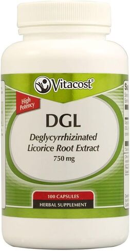 Vitacost DGL Deglycyrrhizinated Licorice Root Extract -- 750 mg - 100 Capsules in Saudi Arabia