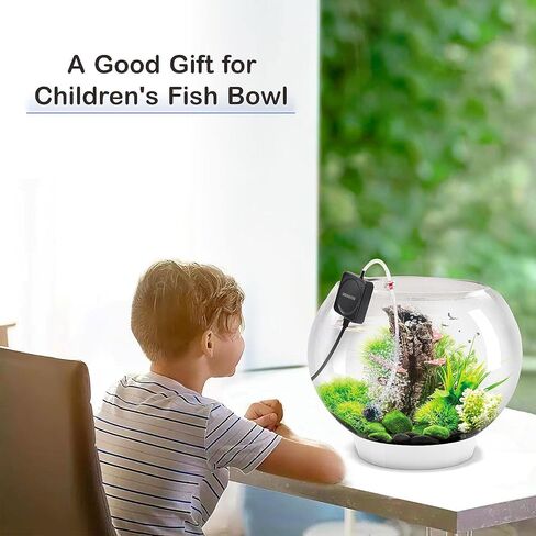 DEGGOX Mini Aquarium Air Pump for 1-15 Gallon Fish Tank 1 Watt Oxygen Small Aerator for Fish Tank Bubbler with Air Stones Silicone Tube Check Valves in Kuwait