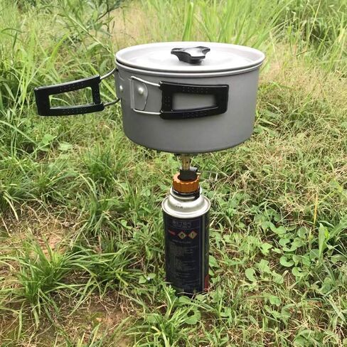 DESERT & FOX Ultralight Mini Camping Stove, 2600W Power Titanium Alloy Automatic Foldable Outdoor Cookware Tool for Picnic, Cookout, Camping, Hiking in Kuwait