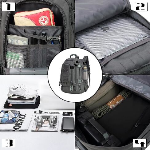 Large Tactical Backpack for Men Military Backpack with DIY System for Travel, Work,Camping,Hunting,Hiking,Sports (GREEN) in Kuwait