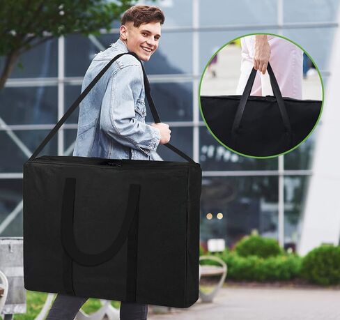 SIRUITON Folding Table Storage Bag Fits 8FT Tables, Thick 600D Oxford in Saudi Arabia