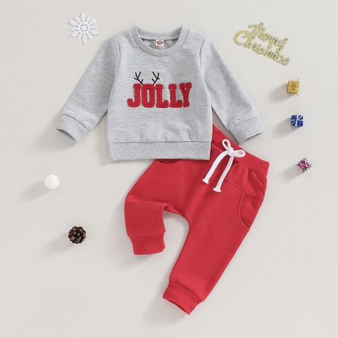 Toddler Boy Christmas Clothes Set 6 12 18 24 Months 2T 3T Baby Boy‘s Outfits Winter Sweatsuits in Saudi Arabia