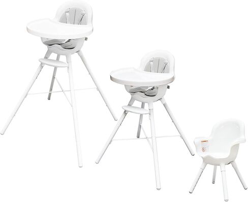 Boon Grub Adjustable Baby High Chair - Includes Dishwasher Safe Baby Seat - Baby Sitting Support for Mealtime - Convertible High Chair for Babies and Toddlers 6 Months to 6 Years - Gray in Kuwait