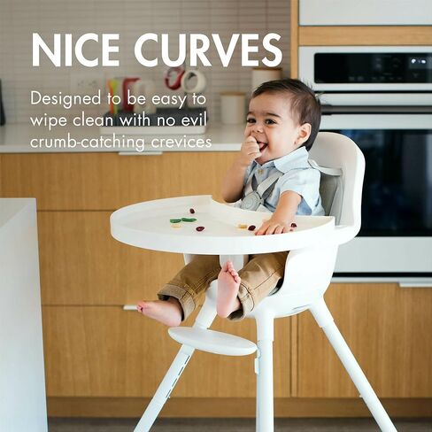 Boon Grub Adjustable Baby High Chair - Includes Dishwasher Safe Baby Seat - Baby Sitting Support for Mealtime - Convertible High Chair for Babies and Toddlers 6 Months to 6 Years - Gray in Kuwait