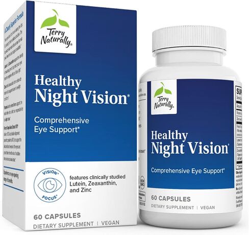 Terry Naturally Healthy Night Vision - 60 Capsules - Comprehensive Eye Support - with Lutein, Zeaxanthin & Zinc - Vegan, Non-GMO - 60 Servings in Saudi Arabia