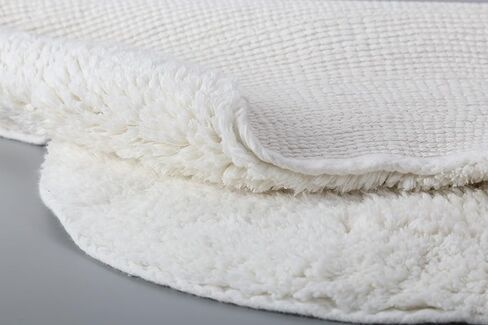 هابودا سجاد على شكل سحابة لغرفة الاطفال دافئ وناعم 100% قطن فاخر مخملي محبوك يدويا سجاد ديكور لغرفة الاطفال سجاد الزحف 100 سم 65 سم (ابيض) in Kuwait