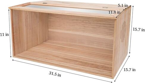 صندوق حضانة CAWUWE لفراخ الحيوانات الصغيرة يستوعب ما يصل إلى 30 كتكوت مع مجموعة لمبة ومقياس حرارة 32 × 16 × 16 بوصة قفص خشبي للبط والسمان والببغاء والأرنب والهامستر والسحلية in Kuwait