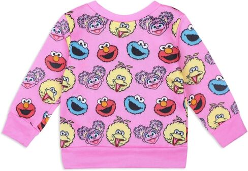 طقم قميص وبنطال رياضي بأكمام طويلة من Sesame Street Girls Elmo وCookie Monster وBig Bird وAbby Cadabby للرضع والأطفال الصغار in Kuwait