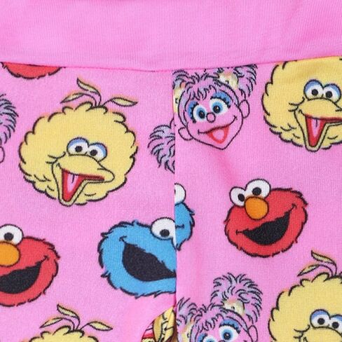 طقم قميص وبنطال رياضي بأكمام طويلة من Sesame Street Girls Elmo وCookie Monster وBig Bird وAbby Cadabby للرضع والأطفال الصغار in Kuwait
