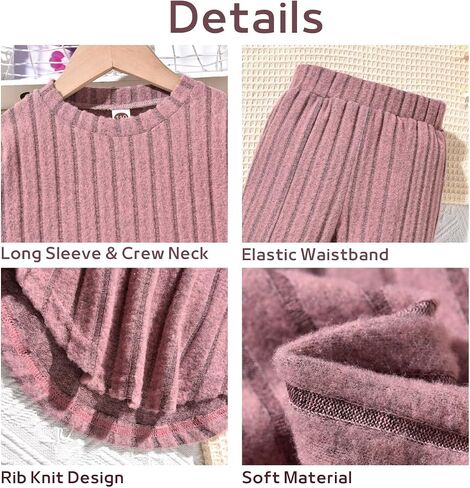 Aalizzwell Toddler Girl Flare Pants with Slit Outfit for 2T - 5T in Saudi Arabia