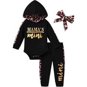 Baby Girl Long Sleeve Infant Hoodie Romper Pants Outfit in Kuwait
