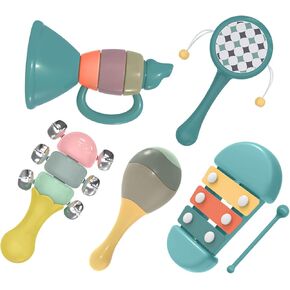 Giaford Musical Learning Toys for Babies and Toddlers Musical Instrument Toy Rattle Maracas,Trumpet, Xylophone for Preschool Boys and Girls Christmas Birthday Gift in Kuwait