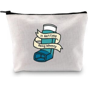 JXGZSO Asthma inhaler Bag It Ain't Easy Being Wheezy Organization Bag Respiratory Therapist Gifts in Kuwait