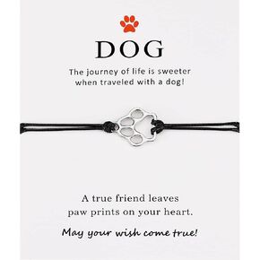 PLwelth Puppy Dog Bracelets for Women Men Dog Memorial Gifts for Dog Lover Friendship Gifts for Her His Couples Adjustable String in Kuwait