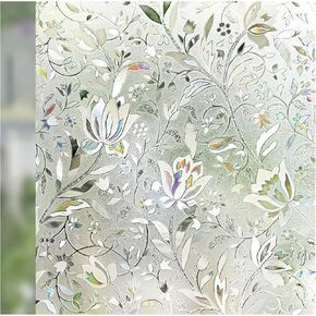 فيلم النافذة - فيلم الخصوصية للنافذة المزخرفة - ملصق نافذة من الزجاج الملون ثلاثي الأبعاد - حاجز الشمس المضاد للأشعة فوق البنفسجية - التحكم في الحرارة للمنزل in Kuwait