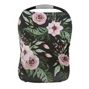 Premium Soft, Stretchy, and Spacious 4 in 1 Multi-Use Cover for Nursing, Baby Car Seat, Stroller, Scarf, and Shopping Cart - Best Gifts by Pobibaby (Charm) in Kuwait