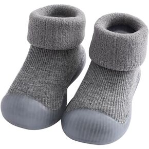 HOVELL Baby Kid Non-slip Rubber Sole Socks Shoes Indoor House Floor Bootie Slipper for Toddler Girls Boys