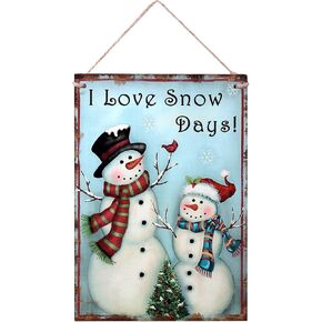 OULII Wooden Christmas Sign Wall Hanging Snowman Christmas Sayings Sign Plaque Christmas Gift in Kuwait