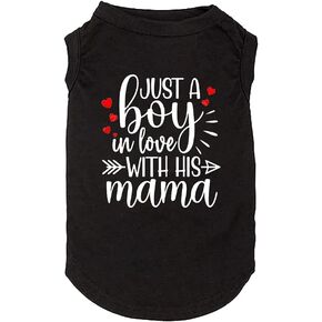 ملابس الكلاب من weokwock، قمصان Just a Boy in Love with Mama، سترة مستلزمات الحيوانات الأليفة، ملابس الكلاب الصغيرة والمتوسطة والكبيرة، بدلة الوالدين والطفل (صغير، صبي أسود) in Kuwait