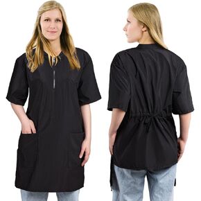 نوفيرلايف ثوب العناية بالحيوانات الأليفة باللون الأسود مع جيبين، ملابس عمل طاردة للشعر للحيوانات الأليفة، ملابس عمل مضادة للرذاذ للحيوانات الأليفة in Kuwait