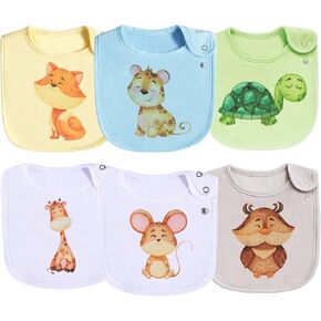 Maiwa Cotton Waterproof Baby Bibs for Girls Boys Unisex for Drooling Drooler Teething with Snaps,Oeko-TEX Certified Print in Kuwait