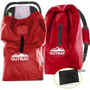 Car Seat Travel Bag with Backpack Straps – Protective Airport Approved Airplane Baggage Gate Check Luggage Storage Sack for Traveling with Booster or Carseat – Universal 2-in-1 Carrying Jacket System in Kuwait