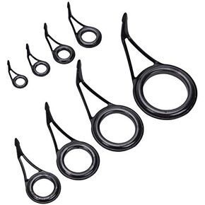 8pcs Fishing Rod Tip Repair Kit Rod Top Tips Replacement Fishing Rod Tips Stainless Steel Ceramic Ring Guide Tips in Kuwait