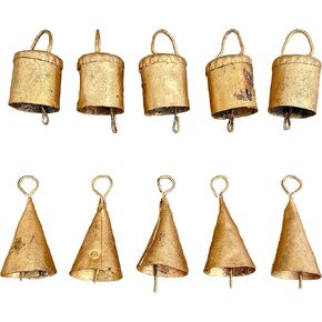 Vivanta Christmas Decorations - Bells for Crafts, Home Decor, Christmas Bell Ornaments, Christmas Bell Decorations, Christmas Bells for Decoration - Vintage, Small Jingle, Witch, and Cow Bells