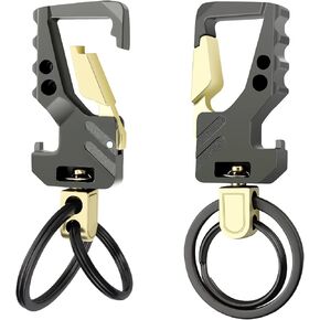 Exsun 2pcs Keychains, Key Chains for Carabiner Keychain Car Key Chain Bottle Opener Keychain for Men and Women