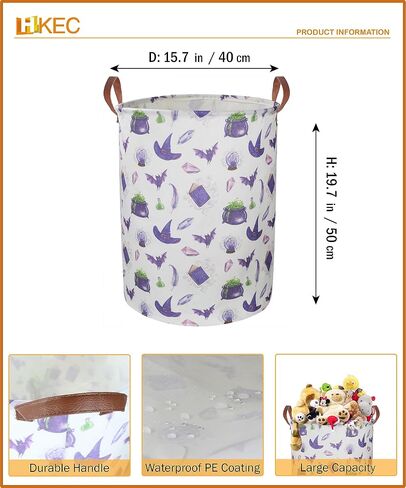 19.7’’ Waterproof Foldable Laundry Basket, Dirty Clothes Hamper, Books Bins, Gift Baskets, Room Decor(Watercolor Flower) in Saudi Arabia