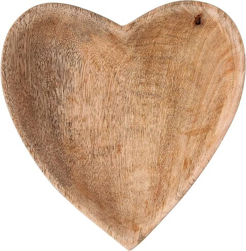 Bloomingville Mango Wood Heart Shaped Bowl Brown, 1 Count (Pack of 1) in Saudi Arabia