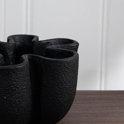 Nico Curvy Decorative Bowl Fluted Vase - Home Decor Accents for Living Room Coffee Table Styling - Bookshelf and Console Table Styling Organic - (9in Wide in Sand Ivory) New in Open Box in Kuwait