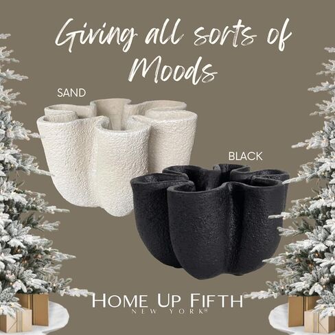 Nico Curvy Decorative Bowl Fluted Vase - Home Decor Accents for Living Room Coffee Table Styling - Bookshelf and Console Table Styling Organic - (9in Wide in Sand Ivory) New in Open Box in Kuwait