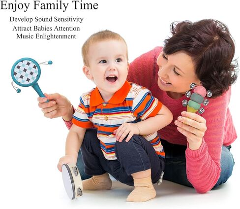 Giaford Musical Learning Toys for Babies and Toddlers Musical Instrument Toy Rattle Maracas,Trumpet, Xylophone for Preschool Boys and Girls Christmas Birthday Gift in Kuwait